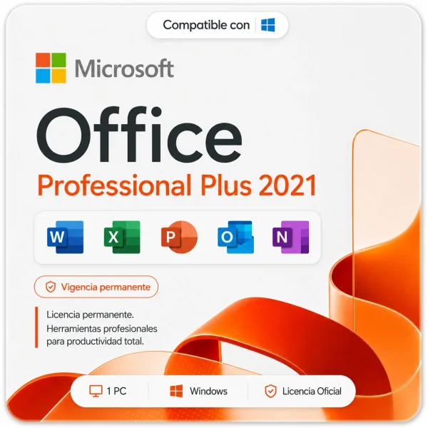 Microsoft Office 2021 Professional Plus - Licencia Digital 100% Original