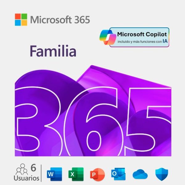 Office 365 Family 15 Meses con Copilot y Herramientas de IA