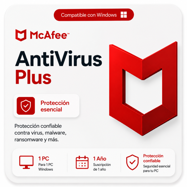 McAfee Antivirus Plus 1 Año