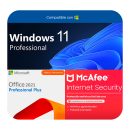 Windows 11 Pro + Office 2021 Pro + Antivirus McAfee
