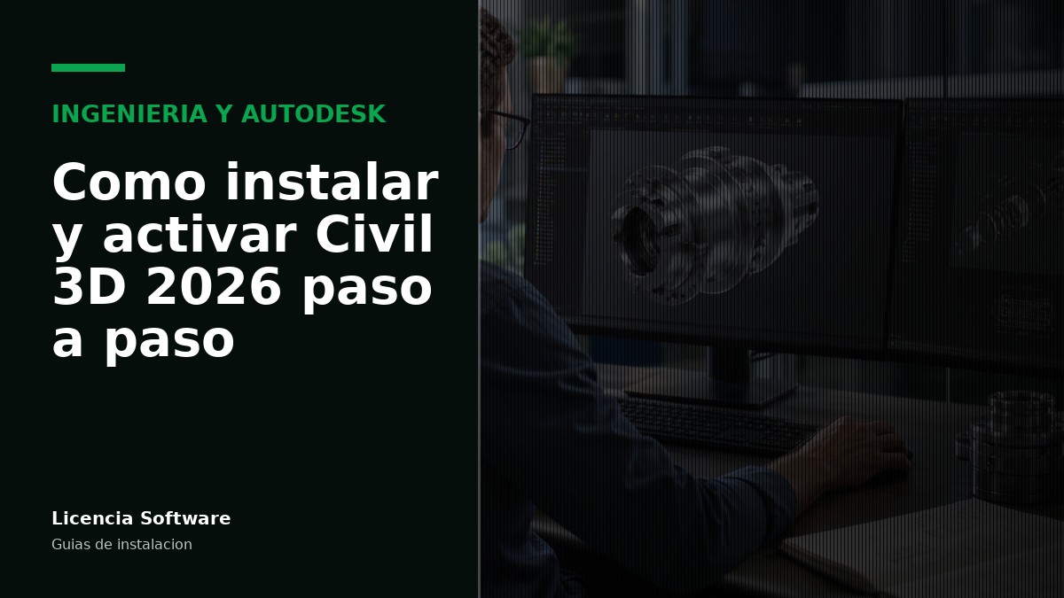 Cómo instalar y activar Civil 3D 2026 paso a paso