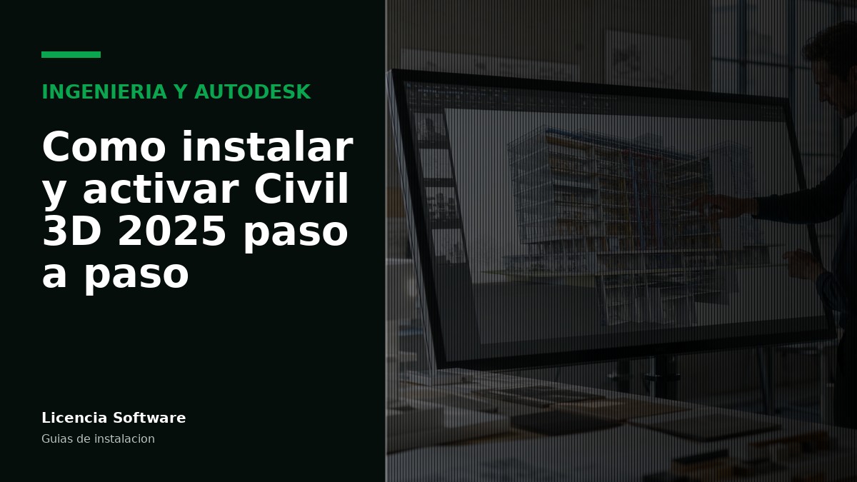 Cómo instalar y activar Civil 3D 2025 paso a paso
